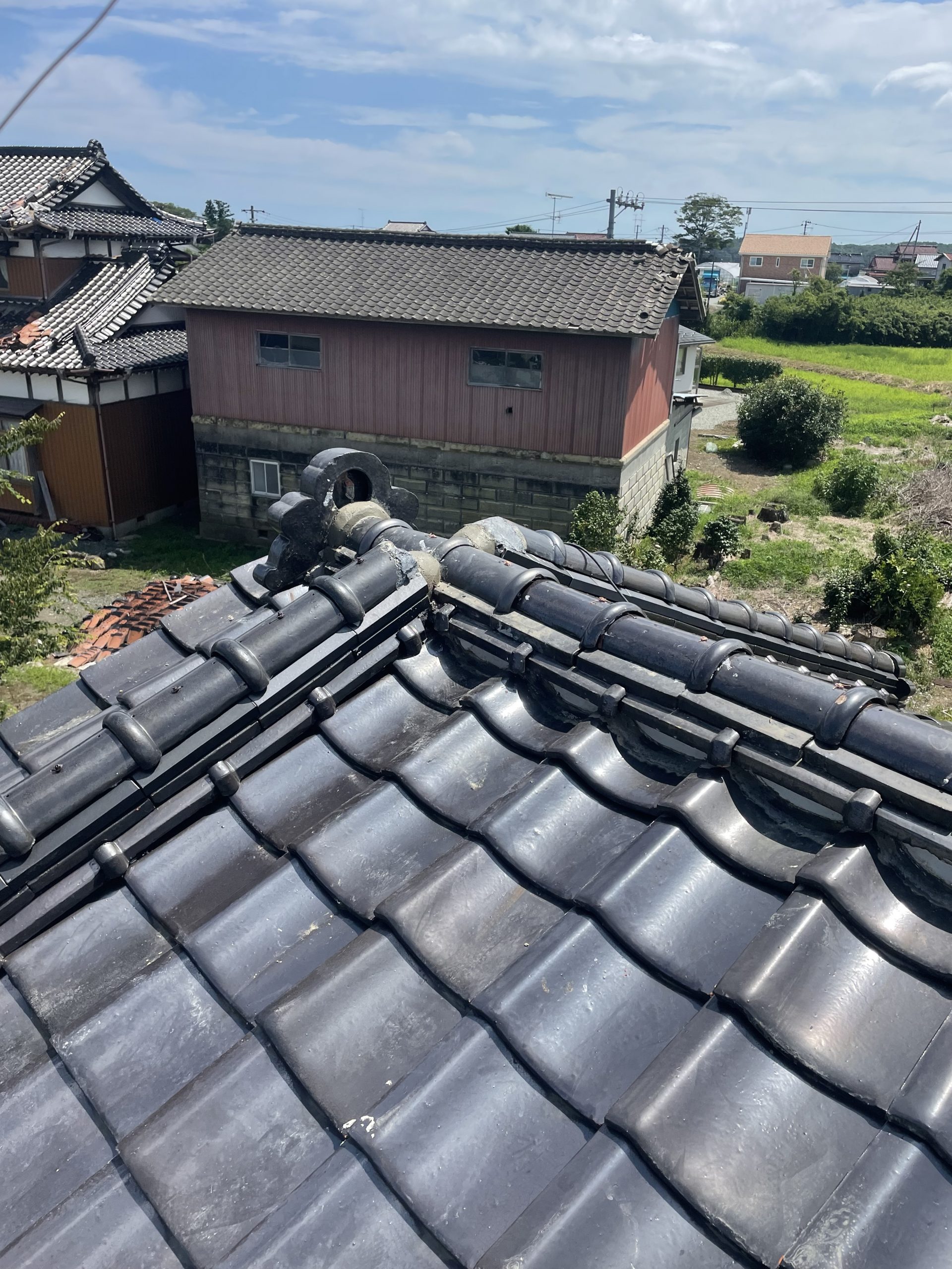 相馬市 棟瓦組替工事